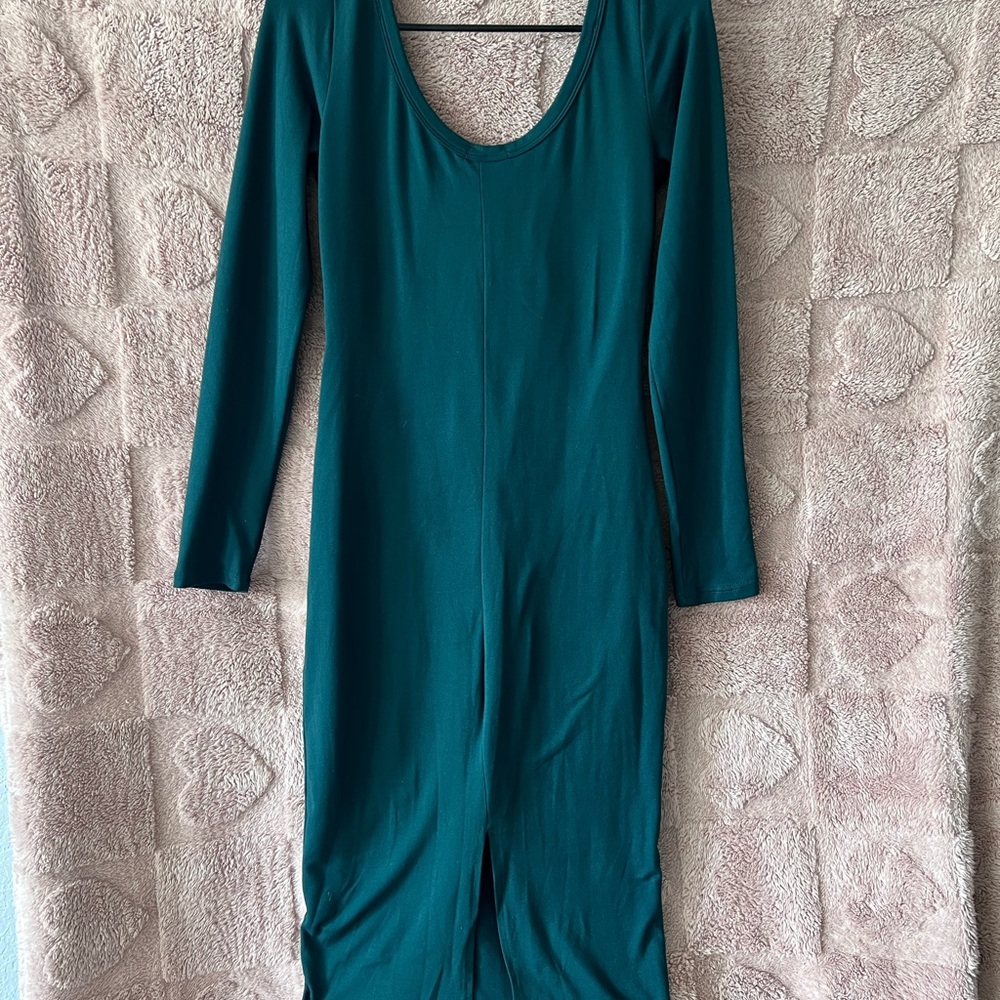 Scoop Neck Stretchy Fitted Dress